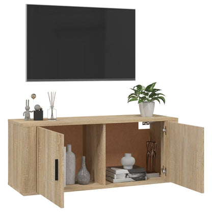 Nástěnná Tv Skříňka 100 X 34,5 X Dub Sonoma