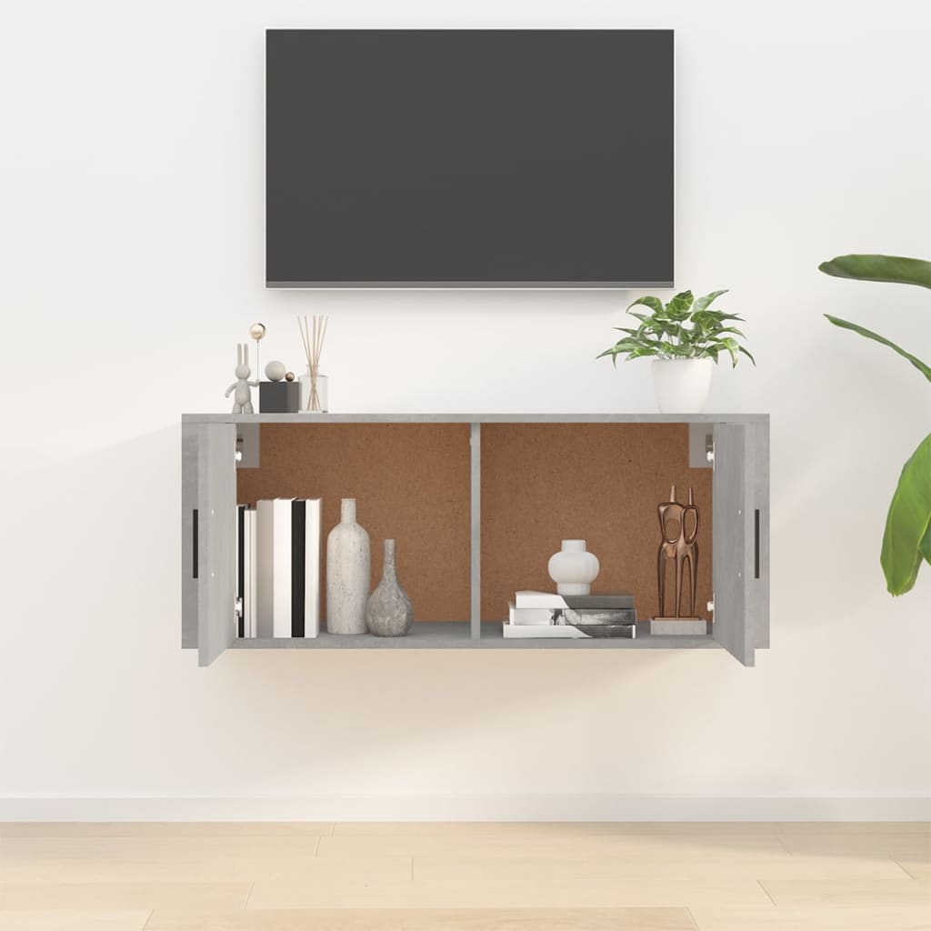 Nástěnná Tv Skříňka Betonově Šedá 100 X 34,5 X 40 Cm