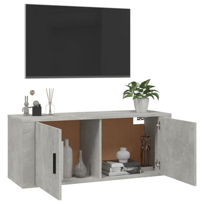 Nástěnná Tv Skříňka Betonově Šedá 100 X 34,5 X 40 Cm