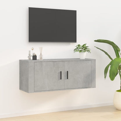 Nástěnná Tv Skříňka Betonově Šedá 100 X 34,5 X 40 Cm