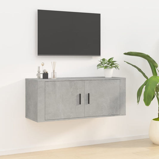 Nástěnná Tv Skříňka Betonově Šedá 100 X 34,5 X 40 Cm