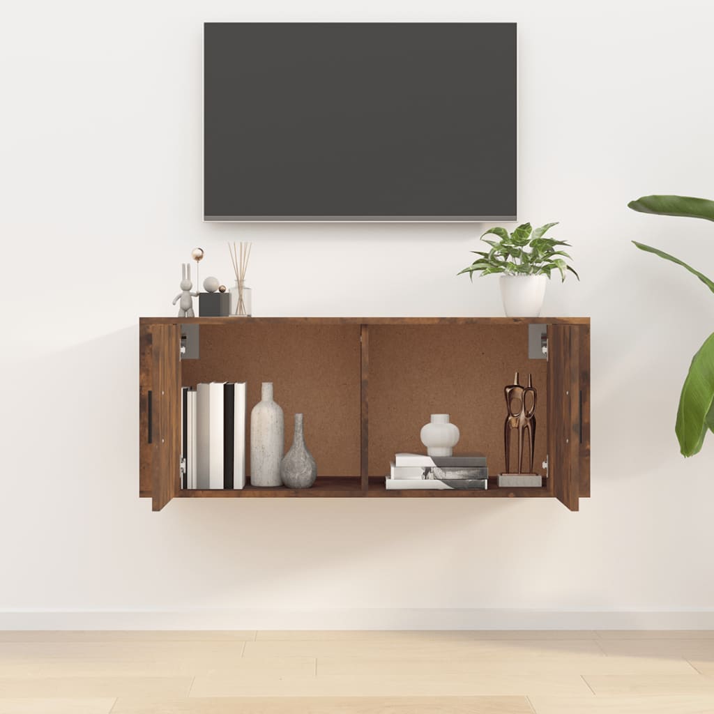Nástěnná Tv Skříňka Kouřový Dub 100 X 34,5 X 40 Cm