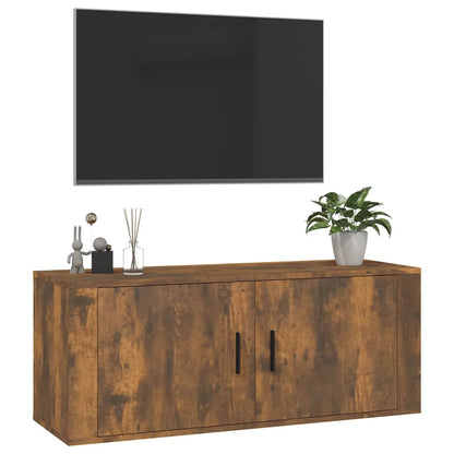 Nástěnná Tv Skříňka Kouřový Dub 100 X 34,5 X 40 Cm