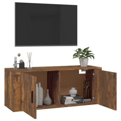 Nástěnná Tv Skříňka Kouřový Dub 100 X 34,5 X 40 Cm