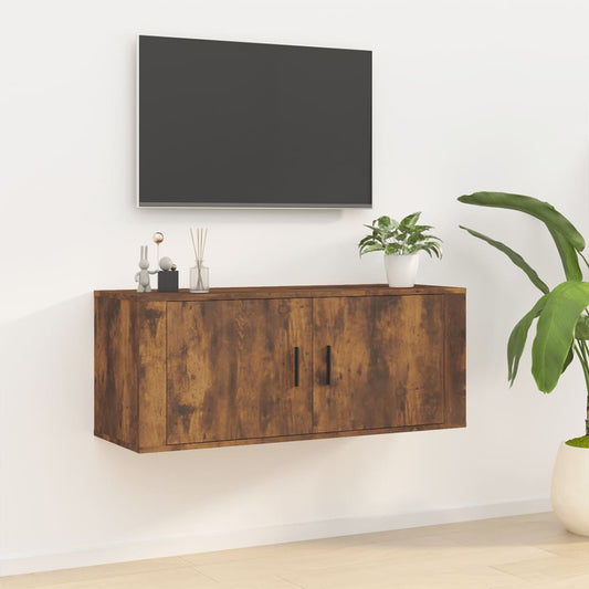 Nástěnná Tv Skříňka Kouřový Dub 100 X 34,5 X 40 Cm