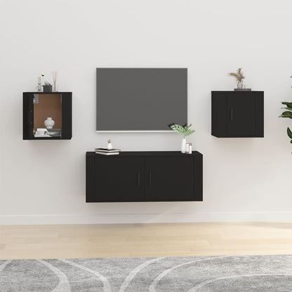 Nástěnná Tv Skříňka Černá 40 X 34,5 X Černá