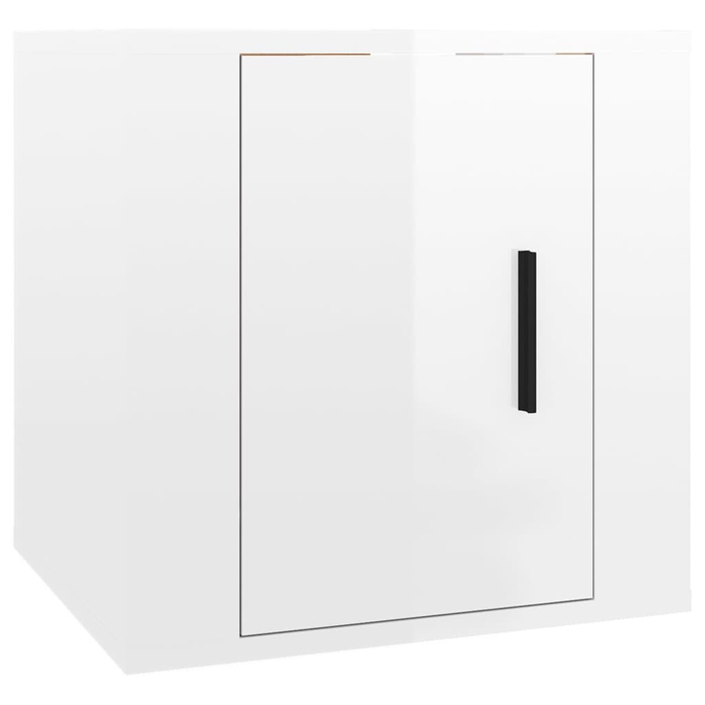 Nástěnné Tv Skříňky 2 Ks Bílé S Vysokým Leskem 40X34,5X Bílá S Vysokým Leskem