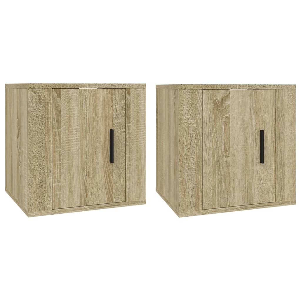 Nástěnné Tv Skříňky 2 Ks 40 X 34,5 X Dub Sonoma