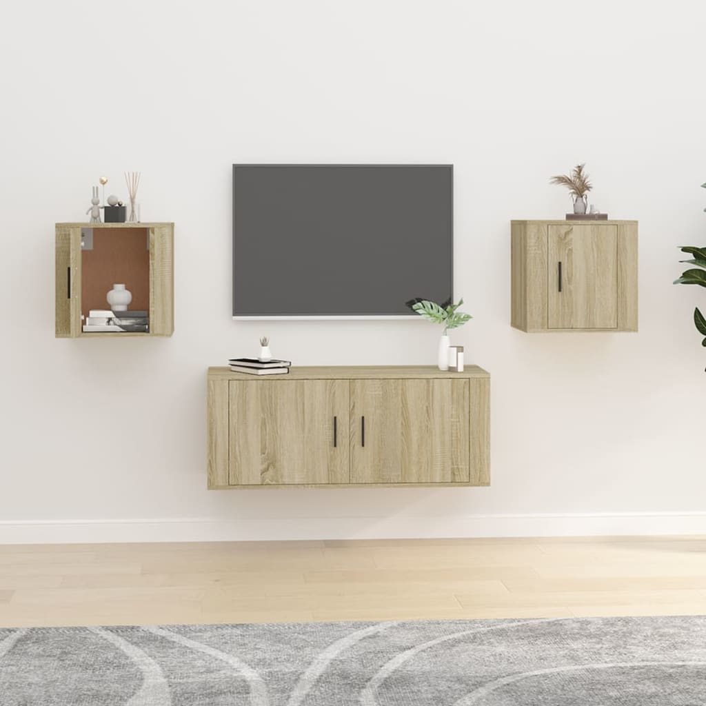 Nástěnné Tv Skříňky 2 Ks 40 X 34,5 X Dub Sonoma