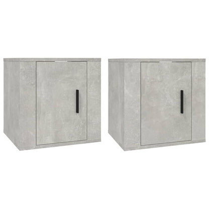 Nástěnné Tv Skříňky 2 Ks Betonově Šedé 40 X 34,5 X Betonová Šedá