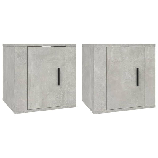 Nástěnné Tv Skříňky 2 Ks Betonově Šedé 40 X 34,5 X Betonová Šedá