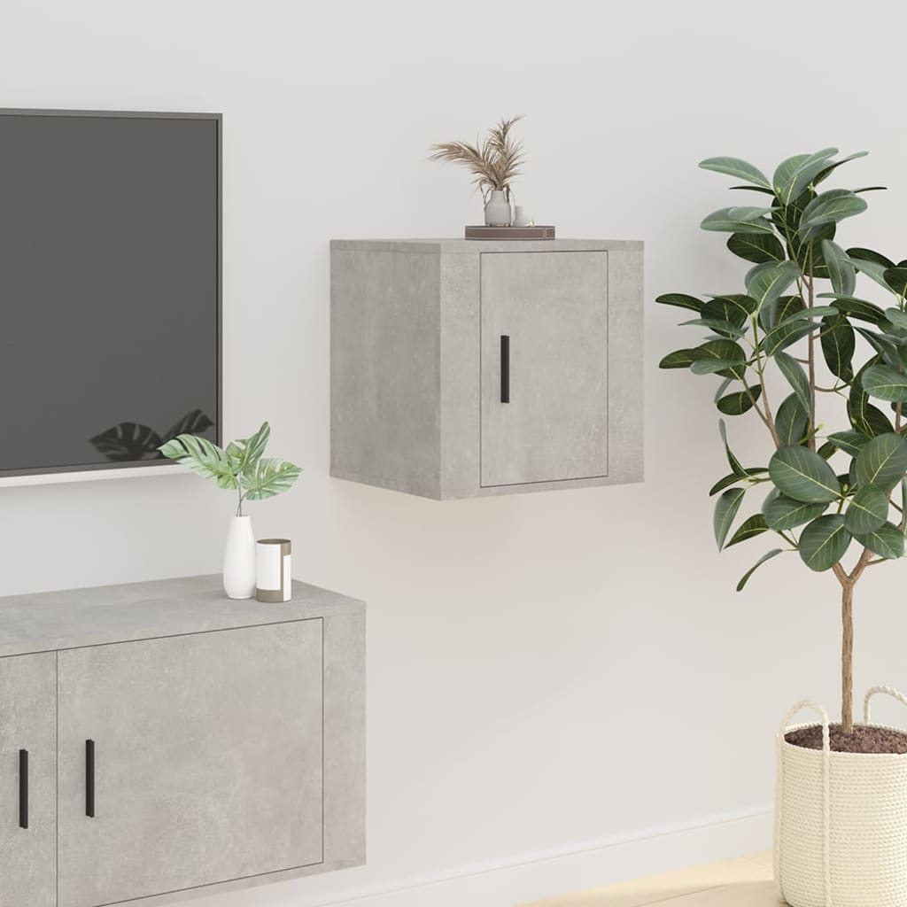 Nástěnné Tv Skříňky 2 Ks Betonově Šedé 40 X 34,5 X Betonová Šedá
