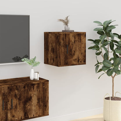 Nástěnné Tv Skříňky 2 Ks 40 X 34,5 X Kouřový Dub