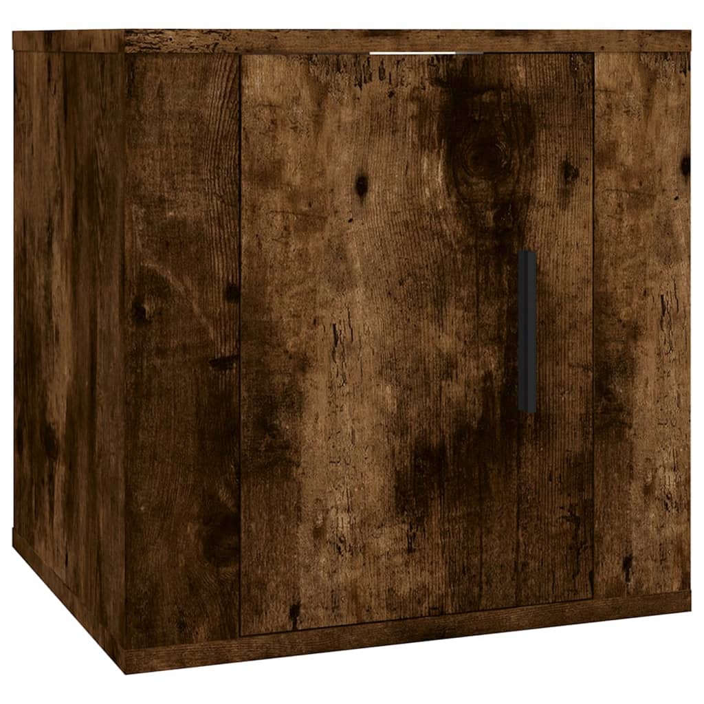 Nástěnné Tv Skříňky 2 Ks 40 X 34,5 X Kouřový Dub