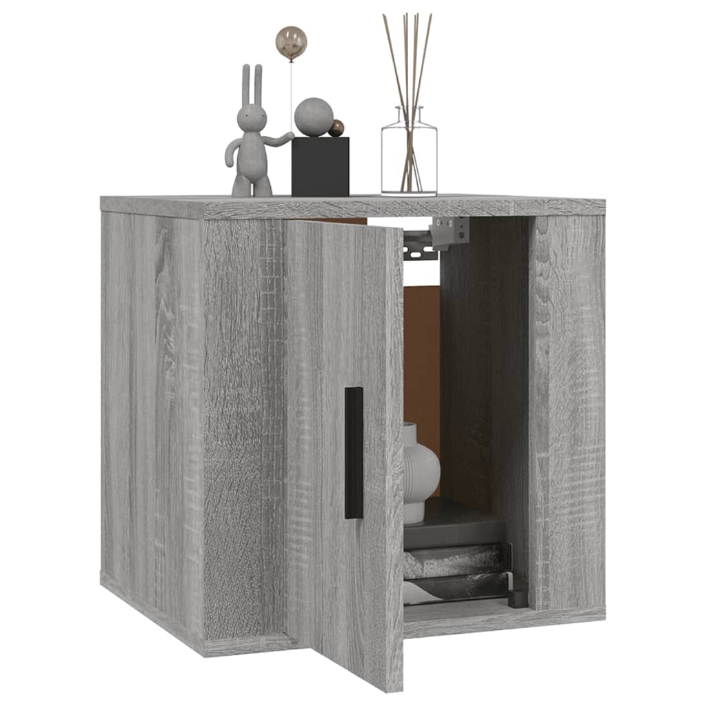 Nástěnné Tv Skříňky 2 Ks Šedé Sonoma 40 X 34,5 X Šedá Sonoma
