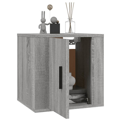 Nástěnné Tv Skříňky 2 Ks Šedé Sonoma 40 X 34,5 X Šedá Sonoma