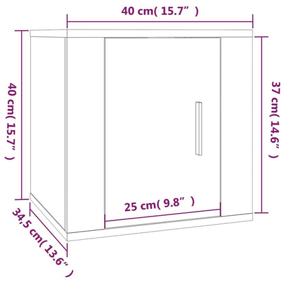 Nástěnné Tv Skříňky 2 Ks Šedé Sonoma 40 X 34,5 X Šedá Sonoma