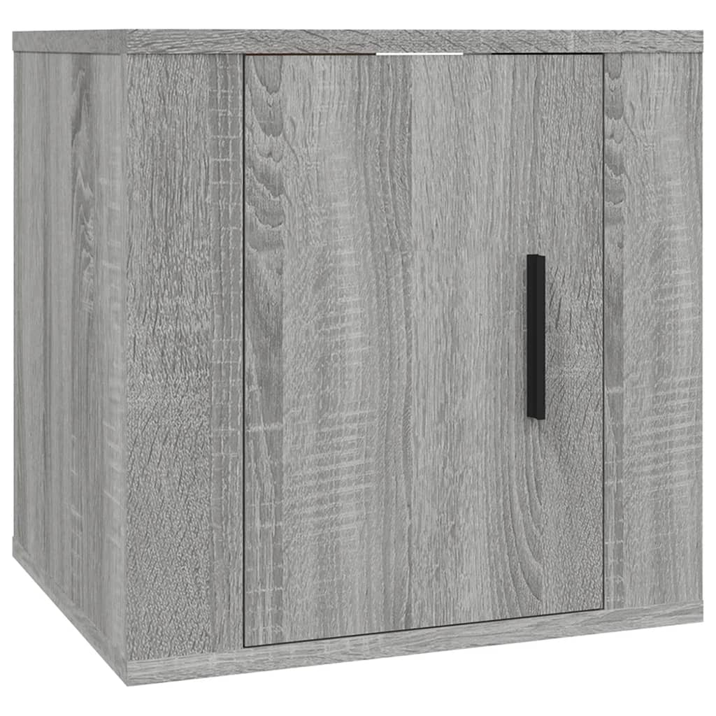 Nástěnné Tv Skříňky 2 Ks Šedé Sonoma 40 X 34,5 X Šedá Sonoma