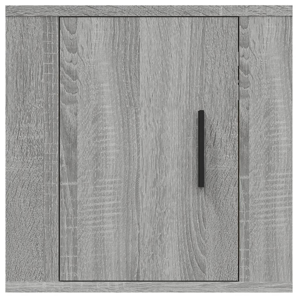 Nástěnné Tv Skříňky 2 Ks Šedé Sonoma 40 X 34,5 X Šedá Sonoma
