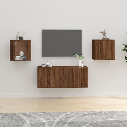 Nástěnná Tv Skříňka 40 X 34,5 X Hnědý Dub