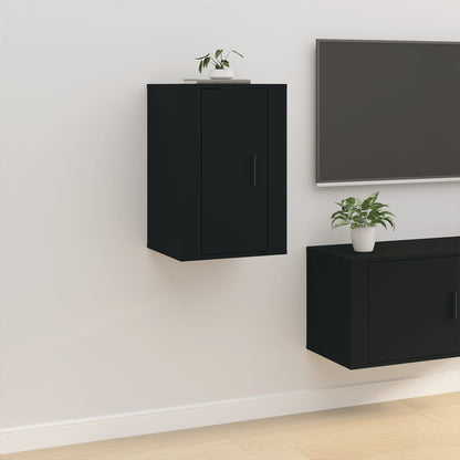 Nástěnné Tv Skříňky 2 Ks Černé 40 X 34,5 X 60 Cm