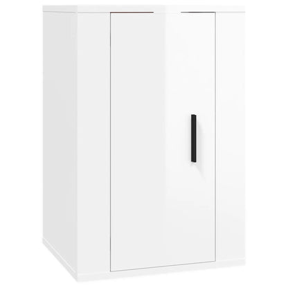 Nástěnná Tv Skříňka Bílá S Vysokým Leskem 40 X 34,5 X 60 Cm