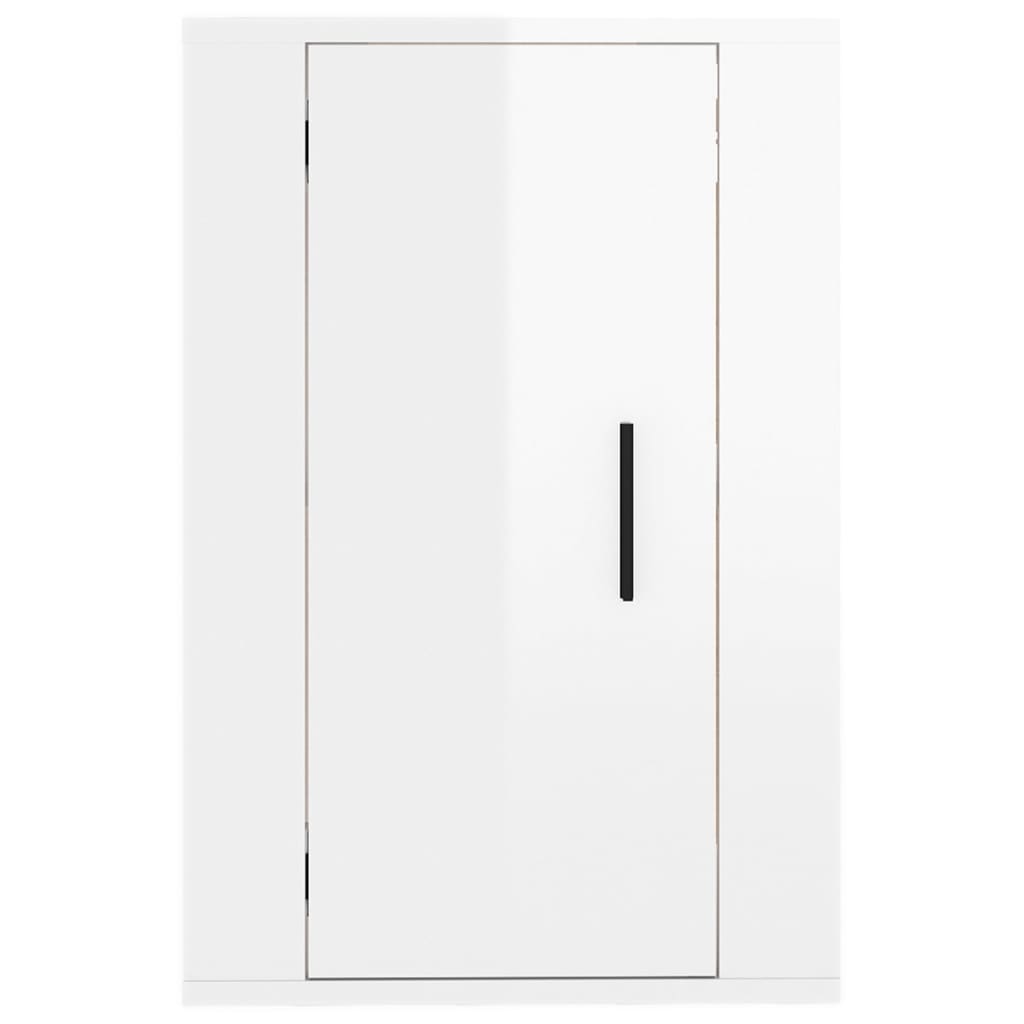 Nástěnná Tv Skříňka Bílá S Vysokým Leskem 40 X 34,5 X 60 Cm