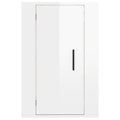 Nástěnná Tv Skříňka Bílá S Vysokým Leskem 40 X 34,5 X 60 Cm