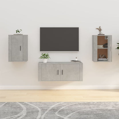 Nástěnná Tv Skříňka Betonově Šedá 80 X 34,5 X Betonová Šedá
