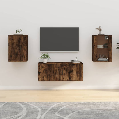 Nástěnná Tv Skříňka 57 X 34,5 X Kouřový Dub