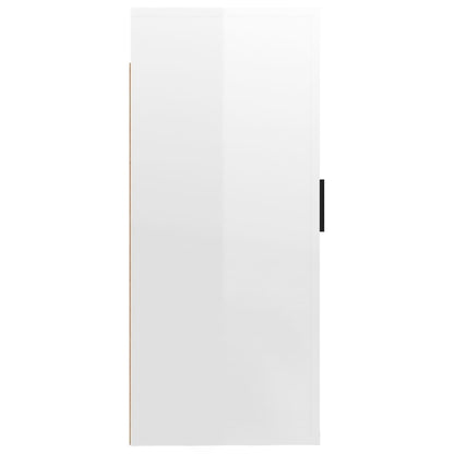 Nástěnná Tv Skříňka Bílá S Vysokým Leskem 40X34,5X80 Cm