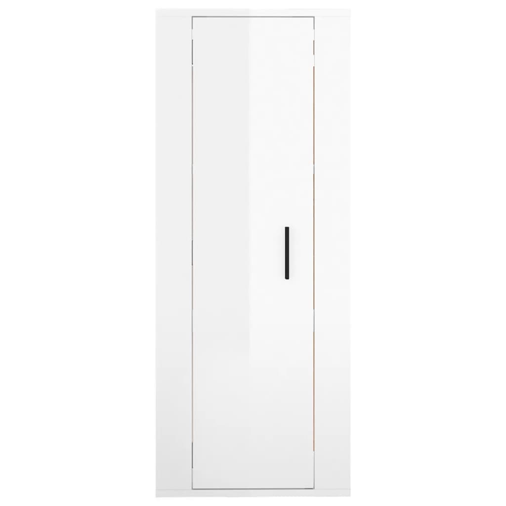 Nástěnná Tv Skříňka Bílá S Vysokým Leskem 40X34,5X100 Cm
