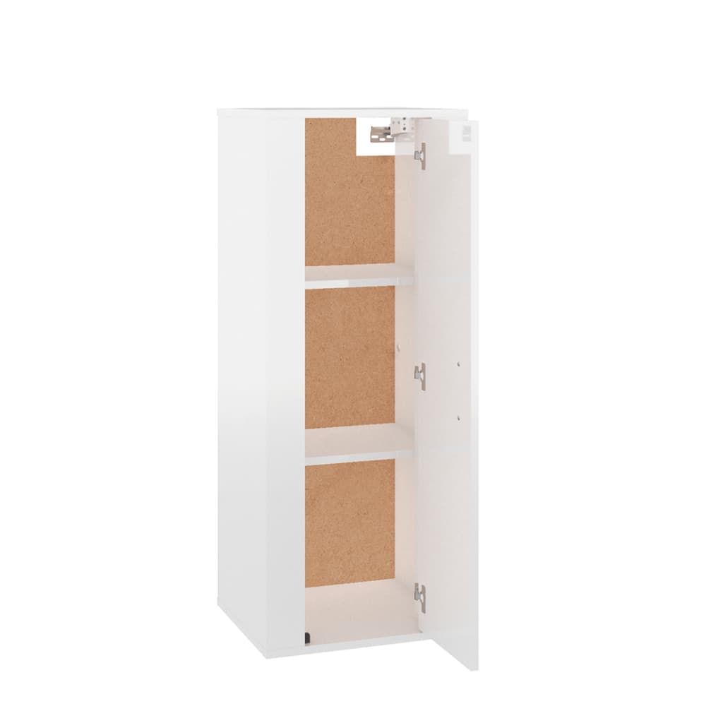 Nástěnná Tv Skříňka Bílá S Vysokým Leskem 40X34,5X100 Cm