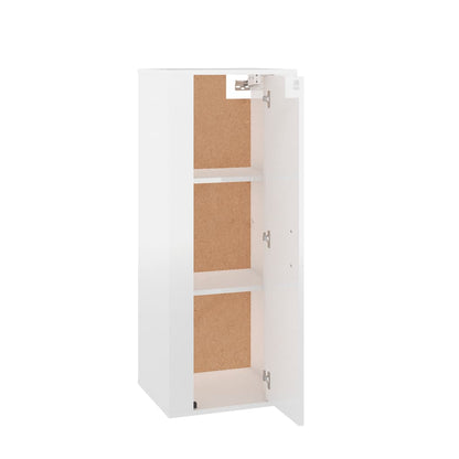 Nástěnná Tv Skříňka Bílá S Vysokým Leskem 40X34,5X100 Cm