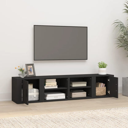 Tv Skříňky 2 Ks Černé 80 X 31,5 X 36 Cm Kompozitní Dřevo
