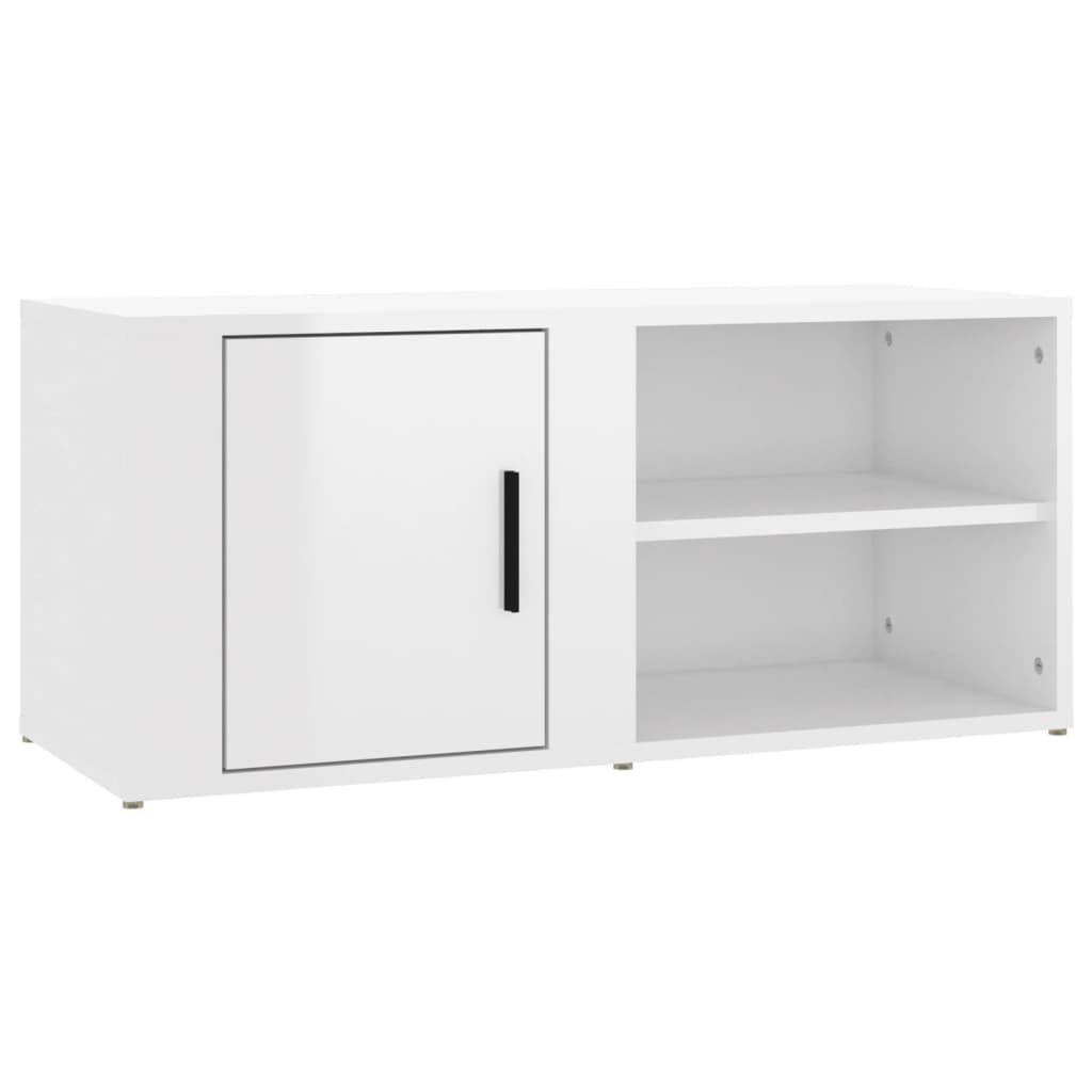 Tv Skříňky 2 Ks Bílé Vysoký Lesk 80X31,5X36 Cm Kompozitní Dřevo