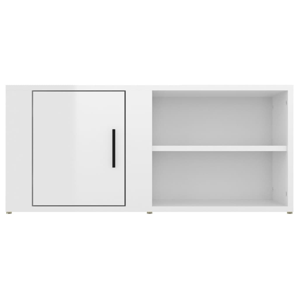 Tv Skříňky 2 Ks Bílé Vysoký Lesk 80X31,5X36 Cm Kompozitní Dřevo