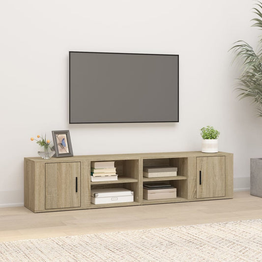Tv Skříňky 2 Ks Dub Sonoma 80 X 31,5 X 36 Cm Kompozitní Dřevo