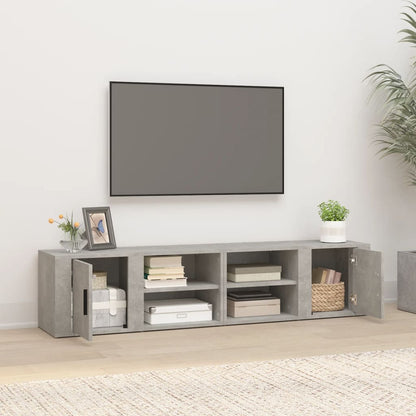 Tv Skříňky 2 Ks Betonově Šedé 80 X 31,5 X 36 Cm Kompozit