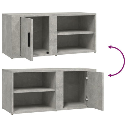 Tv Skříňky 2 Ks Betonově Šedé 80 X 31,5 X 36 Cm Kompozit