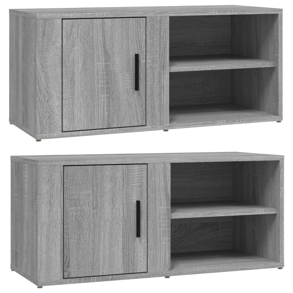 Tv Skříňky 2 Ks Šedé Sonoma 80 X 31,5 X 36 Cm Kompozitní Dřevo