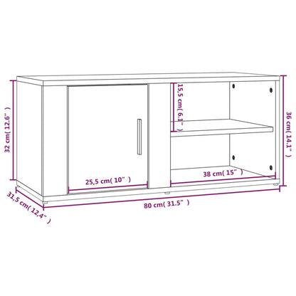 Tv Skříňky 2 Ks Šedé Sonoma 80 X 31,5 X 36 Cm Kompozitní Dřevo
