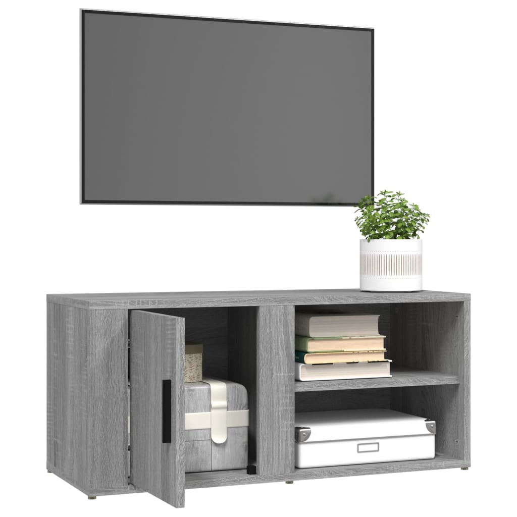 Tv Skříňky 2 Ks Šedé Sonoma 80 X 31,5 X 36 Cm Kompozitní Dřevo