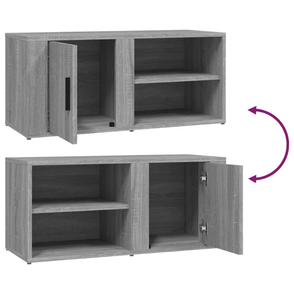 Tv Skříňky 2 Ks Šedé Sonoma 80 X 31,5 X 36 Cm Kompozitní Dřevo