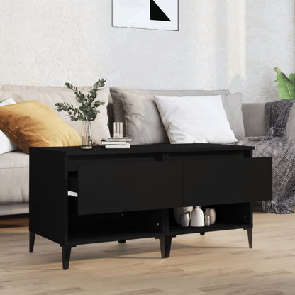 Odkládací Stolky 2 Ks Černé 50 X 46 X 50 Cm Kompozitní Dřevo