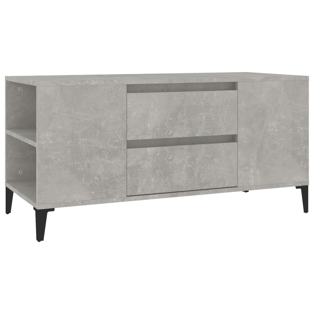 Tv Skříňka Betonově Šedá 102X44,5X50 Cm Kompozitní Dřevo