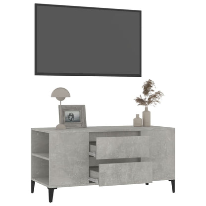 Tv Skříňka Betonově Šedá 102X44,5X50 Cm Kompozitní Dřevo