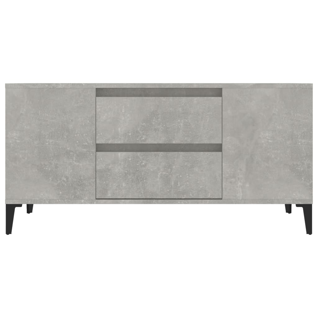 Tv Skříňka Betonově Šedá 102X44,5X50 Cm Kompozitní Dřevo