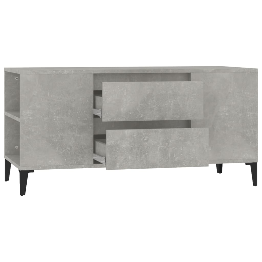 Tv Skříňka Betonově Šedá 102X44,5X50 Cm Kompozitní Dřevo
