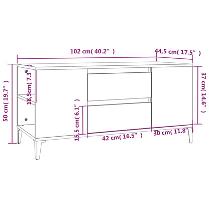 Tv Skříňka Betonově Šedá 102X44,5X50 Cm Kompozitní Dřevo
